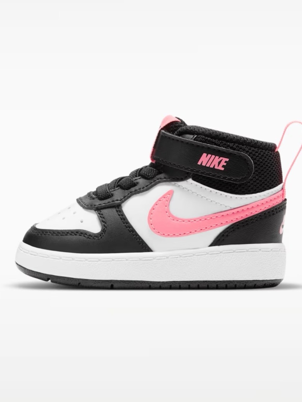 Nike Court Borough Mid 2 Black White Pink size 6c